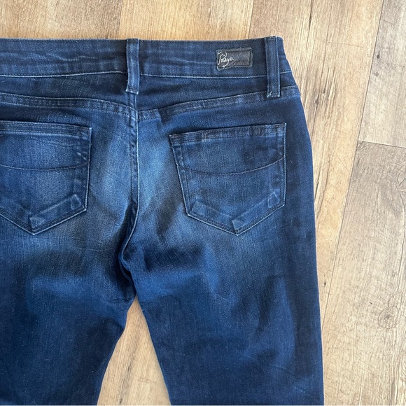 Paige Low Rise Laurel Canyon Bootcut Denim Jeans Dark Wash - Picture 9 of 9